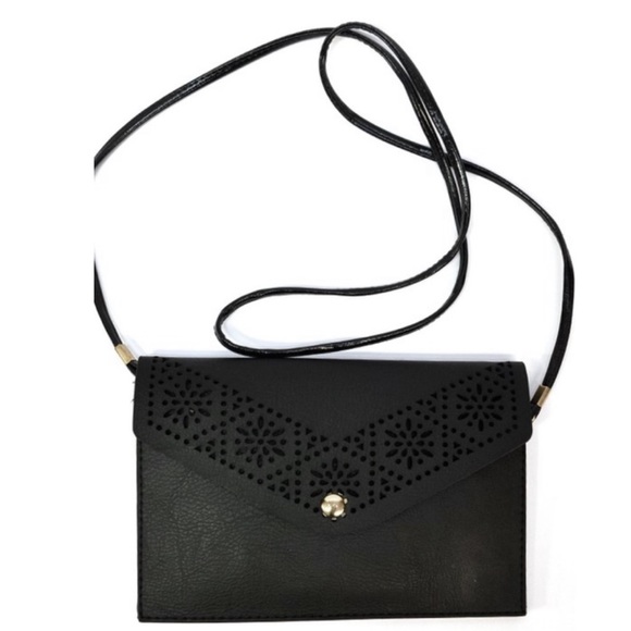 Handbags - Black Mini Vegan Leather Crossbody